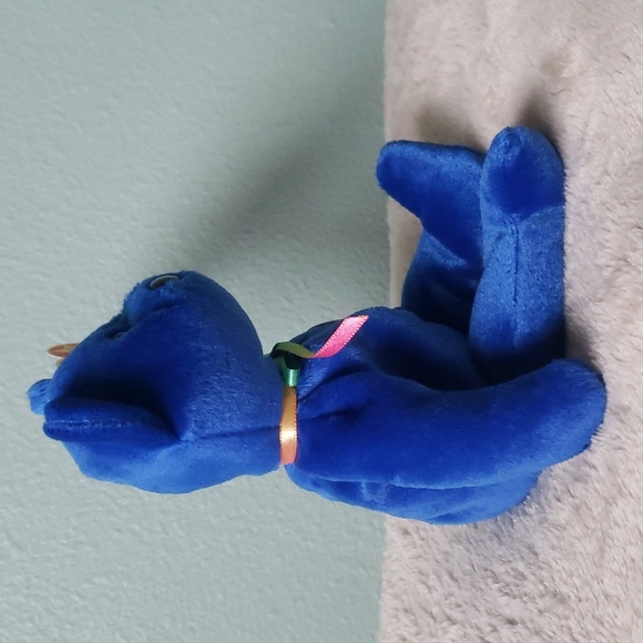 Clubby 🐻 1st Ty Collectors Club Beanie Baby 🐻 Royal Blue Bear 🐻 NWT - Picture 11 of 12
